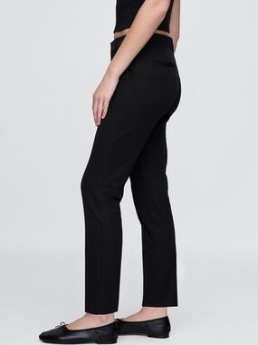 NWOT GAP Black Bi-Stretch Slim Mid-Rise Straight Leg Ankle Dress Pants Size 6